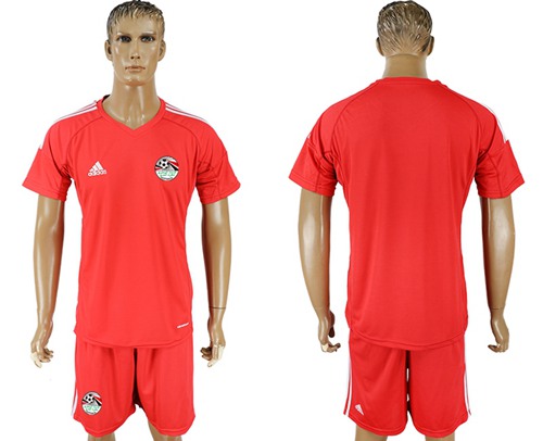 Egypt Blank Red Goalkeeper Soccer Country Jersey